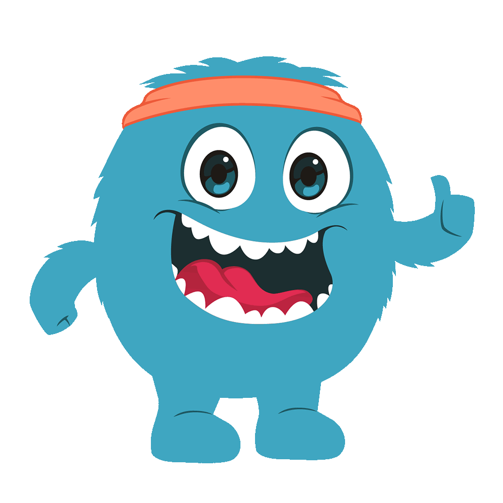 Peikkometsän pököttipeikko näyttämässä peukkua